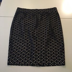 Loft eyelet pencil skirt